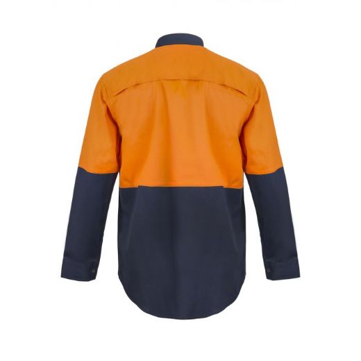 Picture of WorkCraft Lightweight Hi Vis Vented Cotton Drill Food Industry Shirt.
PRESS STUDS AND NO POCKETS